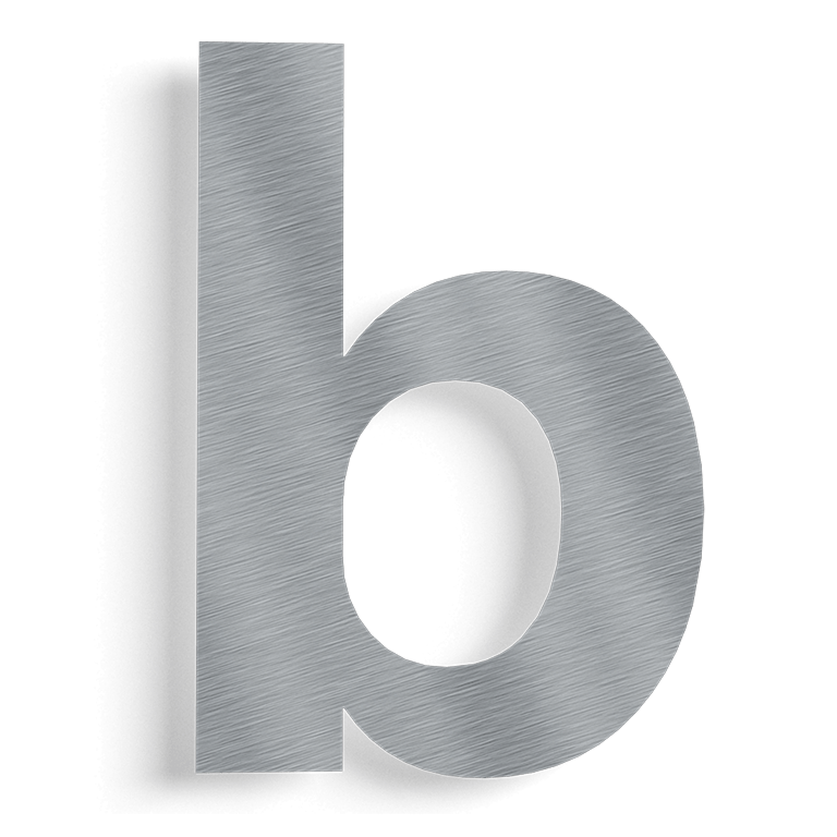 Číslo domu z nerezová ocel (lepidlo) b - 15 cm