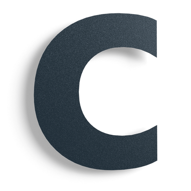 Číslo domu z černá nerezová ocel c - 15 cm