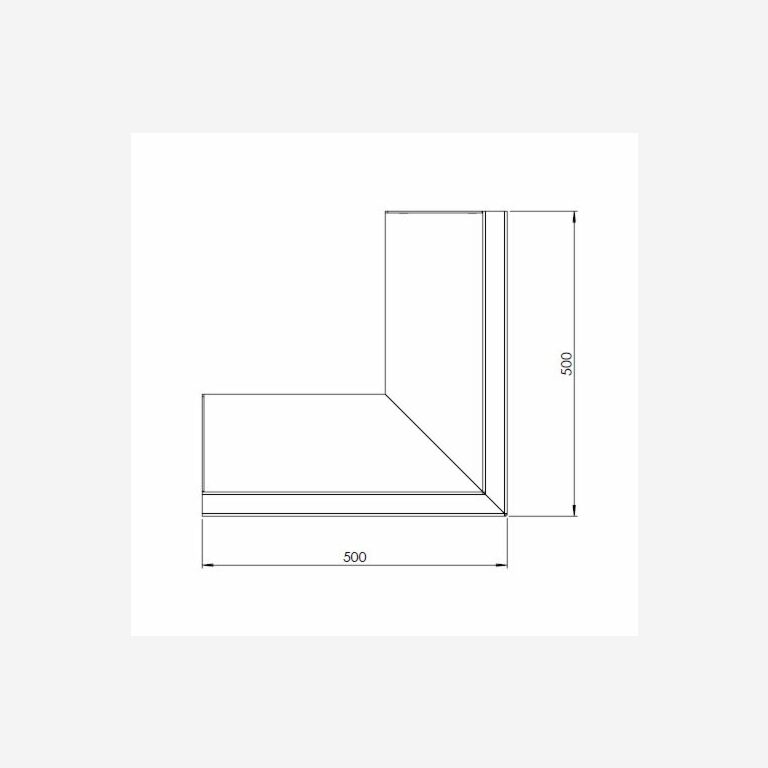 Opěrná zeď vnější roh z práškově lakovaná ocel 50 x 50 cm (výška 30 cm)