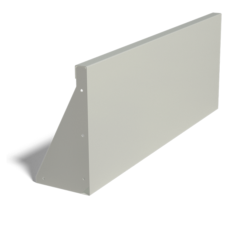 Opěrná zeď rovná z práškově lakovaná ocel 100 cm (výška 40 cm)