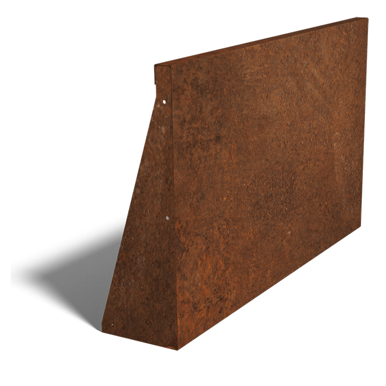 Opěrná zeď rovná z cortenová ocel 100 cm (výška 60 cm)