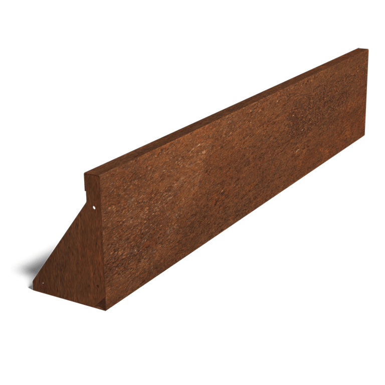 Opěrná zeď rovná z cortenová ocel 150 cm (výška 30 cm)