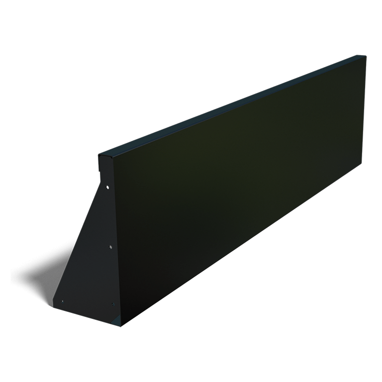 Opěrná zeď rovná z práškově lakovaná ocel 150 cm (výška 40 cm)