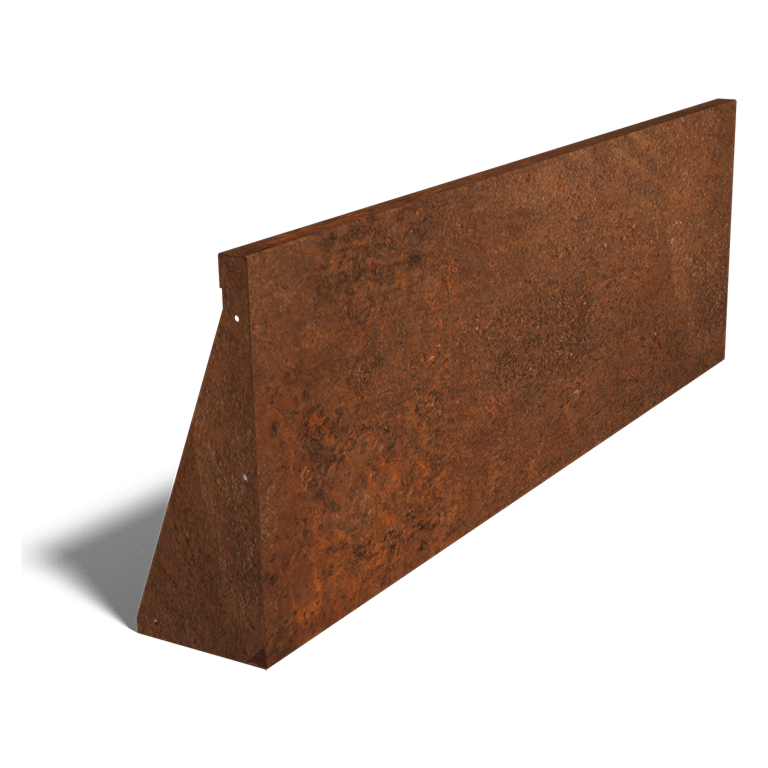 Opěrná zeď rovná z cortenová ocel 150 cm (výška 50 cm)