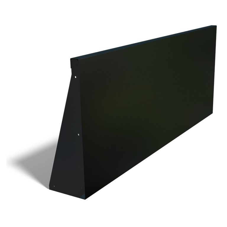 Opěrná zeď rovná z práškově lakovaná ocel 150 cm (výška 60 cm)