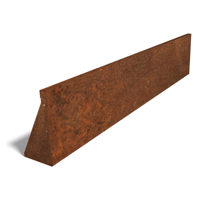Opěrná zeď rovná z cortenová ocel 200 cm (výška 40 cm)