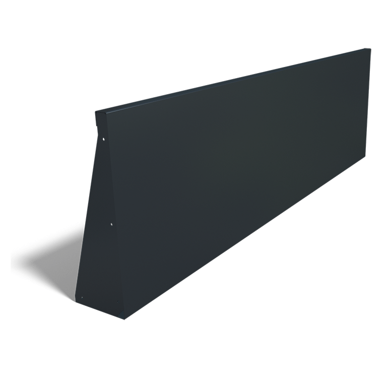Opěrná zeď rovná z práškově lakovaná ocel 200 cm (výška 60 cm)