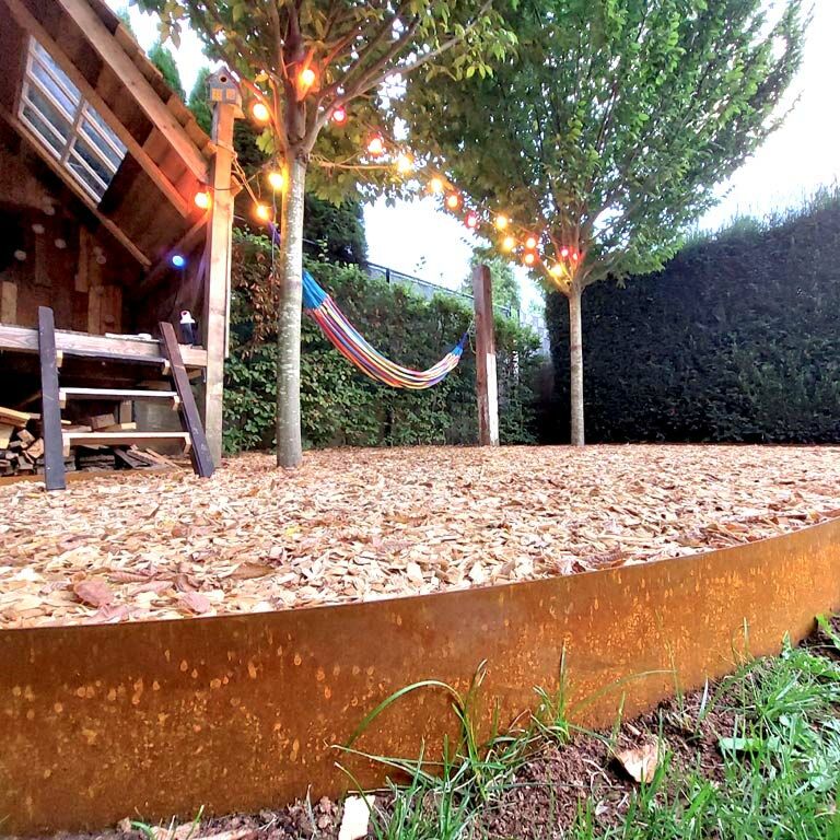 Obrubník rovný z cortenové oceli 25 cm (délka 240 cm)