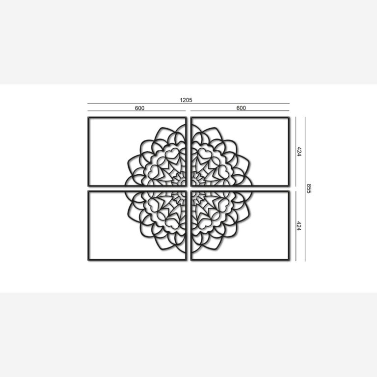 Kovová nástěnná dekorace Mandala *OP=OP