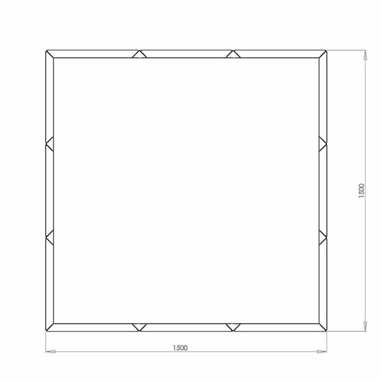 Květináč z cortenové oceli Miami xxl 150 x 150 cm