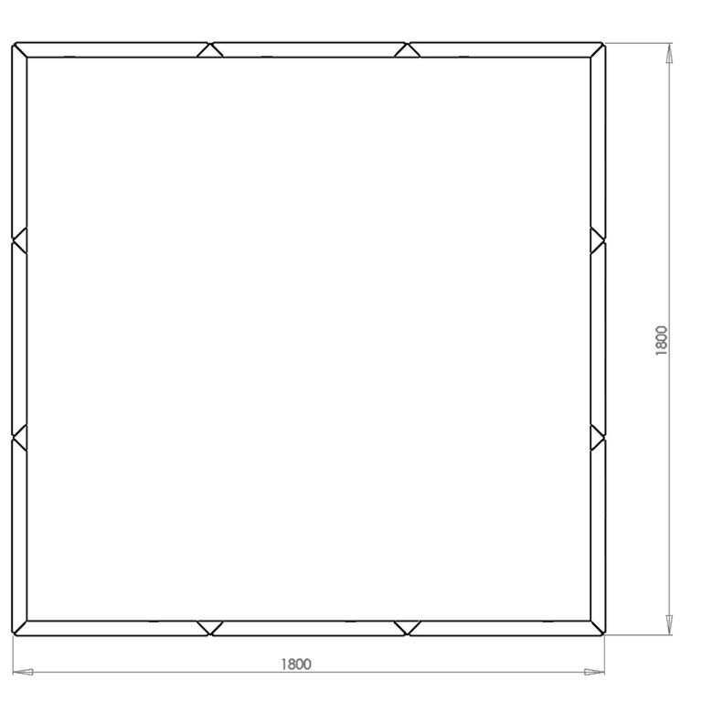 Květináč z cortenové oceli Miami xxl 180 x 180 cm