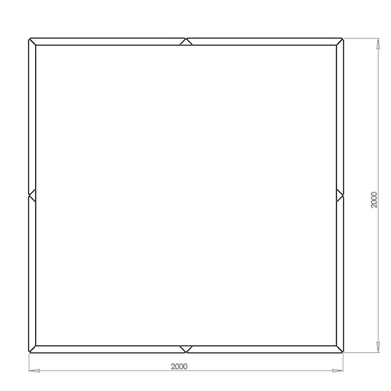 květináč Práškově lakovaná ocel Miami xxl 200 x 200 cm