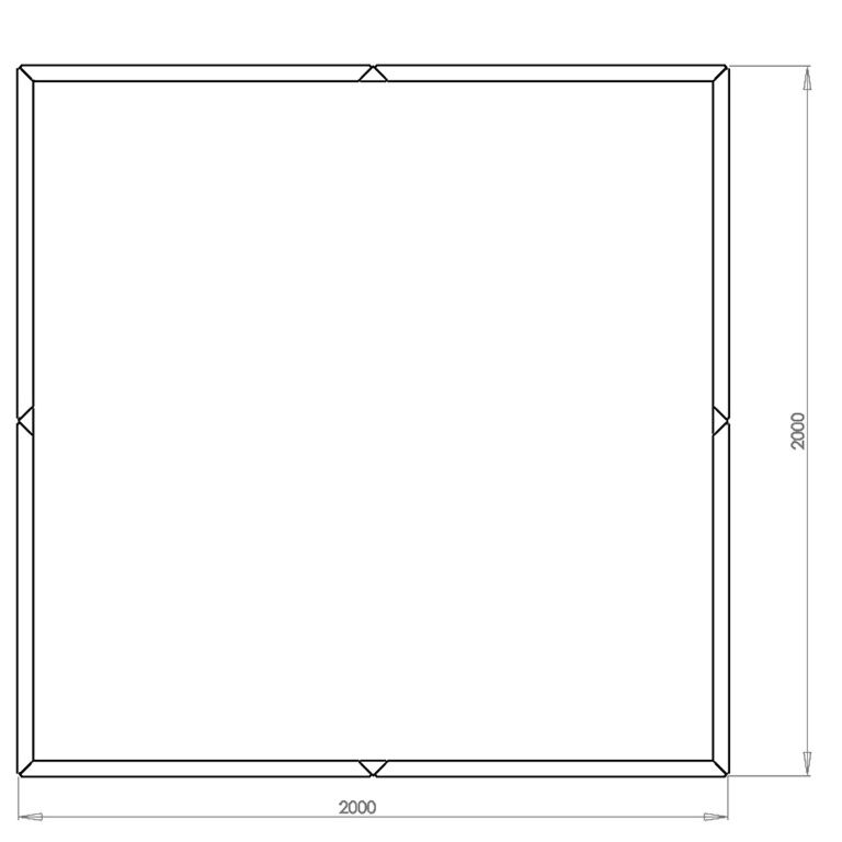 Květináč z cortenové oceli Miami xxl 200 x 200 cm