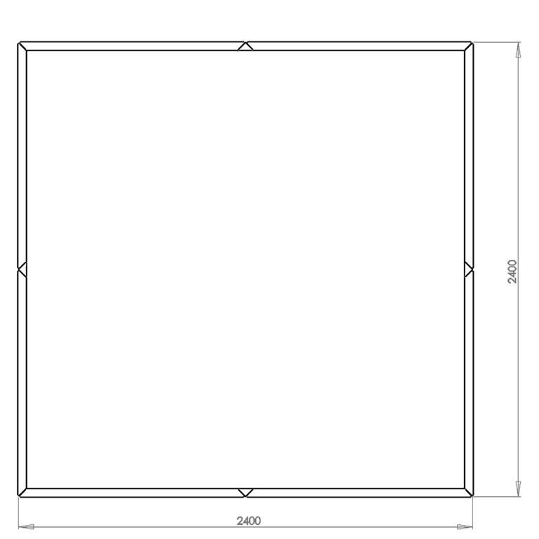 Květináč z cortenové oceli Miami xxl 240 x 240 cm