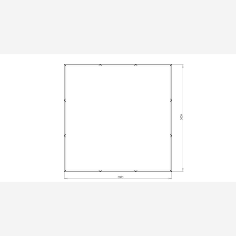 Květináč z cortenové oceli Miami xxl 300 x 300 cm