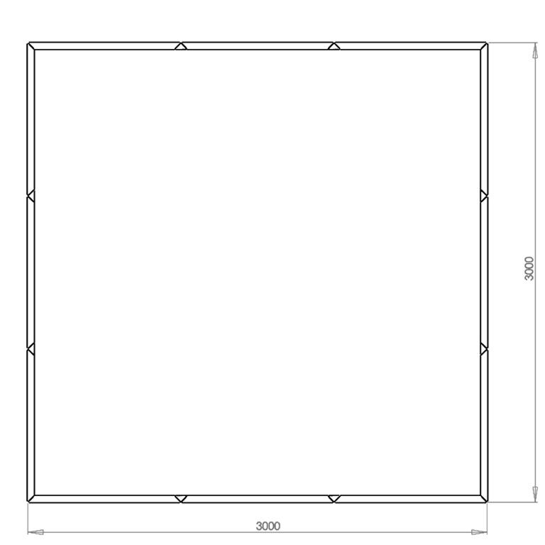 květináč Práškově lakovaná ocel Miami xxl 300 x 300 cm