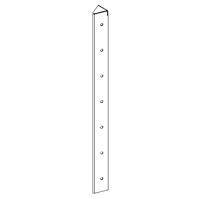 rohový díl Cortenová ocel 45° 70 cm