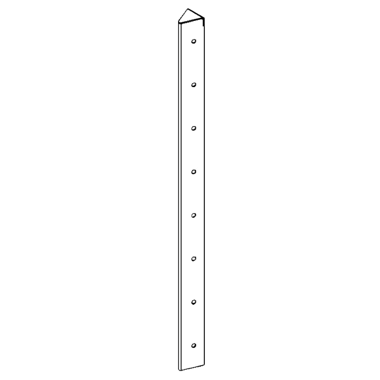rohový díl Práškově lakovaná ocel 45° 80 cm