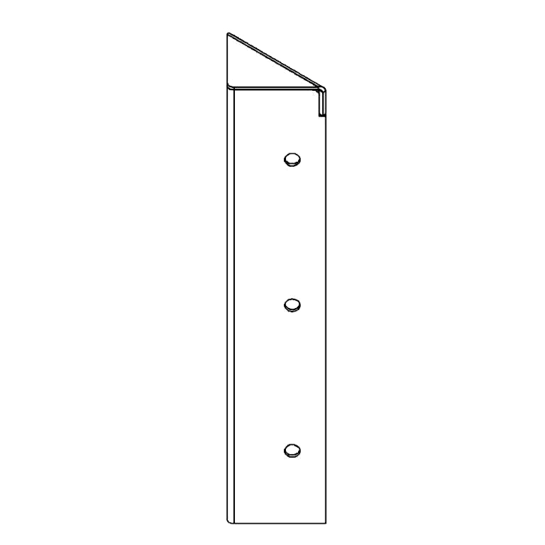 rohový díl Cortenová ocel 90° 30 cm