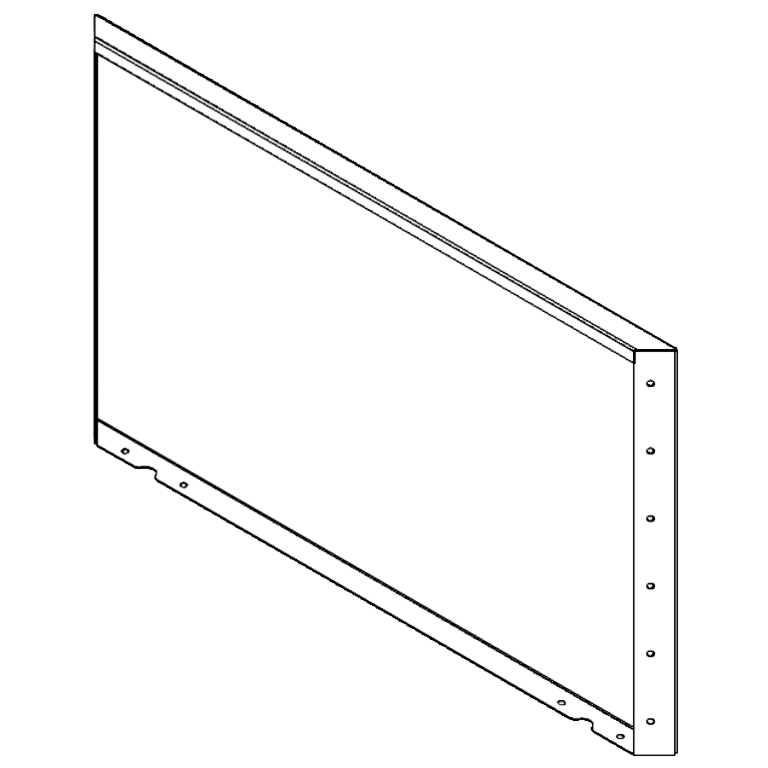 panel Práškově lakovaná ocel 60 x 100 cm