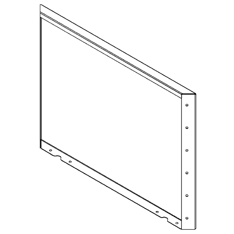 panel Práškově lakovaná ocel 60 x 80 cm