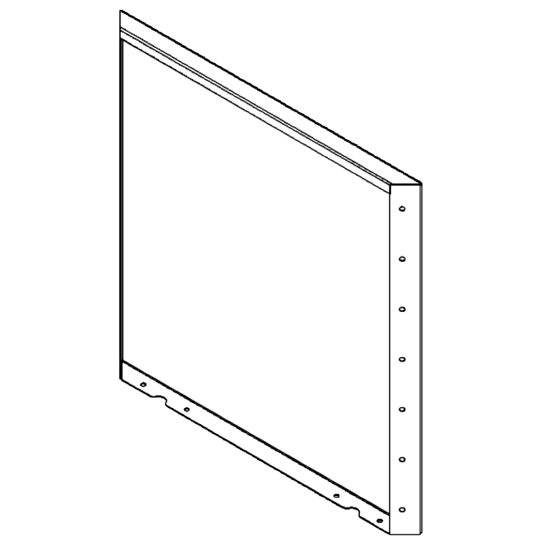 panel Práškově lakovaná ocel 70 x 70 cm