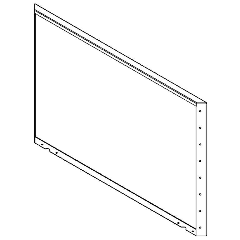panel Práškově lakovaná ocel 80 x 120 cm