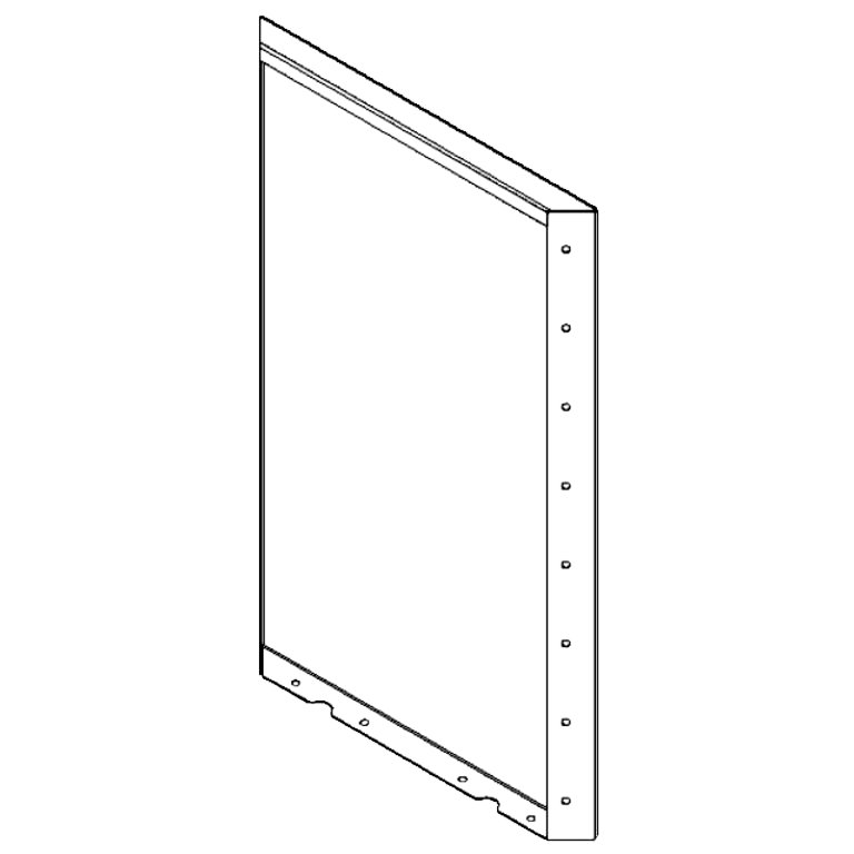 panel Práškově lakovaná ocel 80 x 50 cm