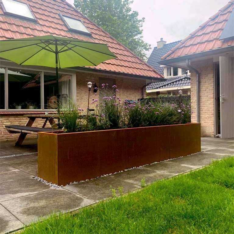 Květináč z cortenové oceli Texas xxl 300 x 50 cm
