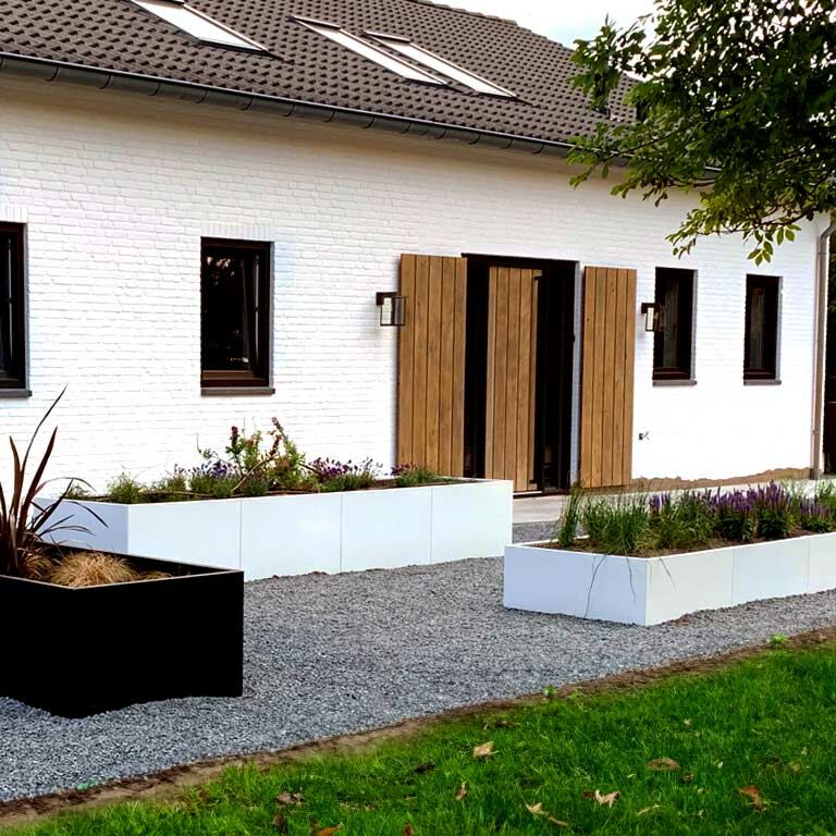 květináč Práškově lakovaná ocel Texas xxl 500 x 120 cm