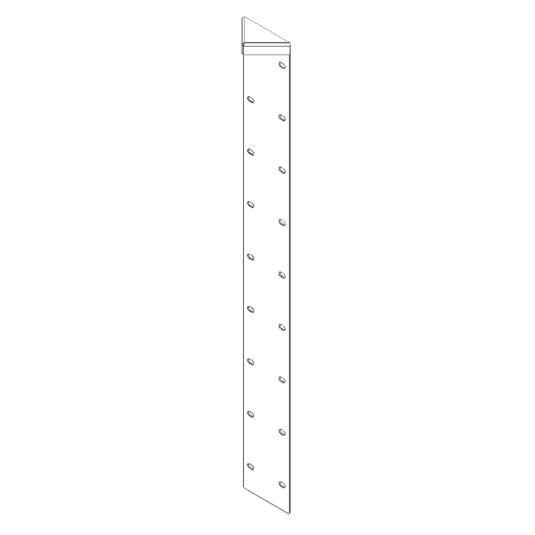 rohový díl Práškově lakovaná ocel 180° 100 cm