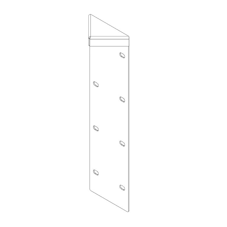rohový díl Práškově lakovaná ocel 180° 40 cm