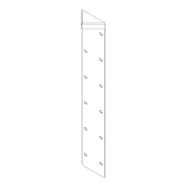 rohový díl Cortenová ocel 180° 60 cm