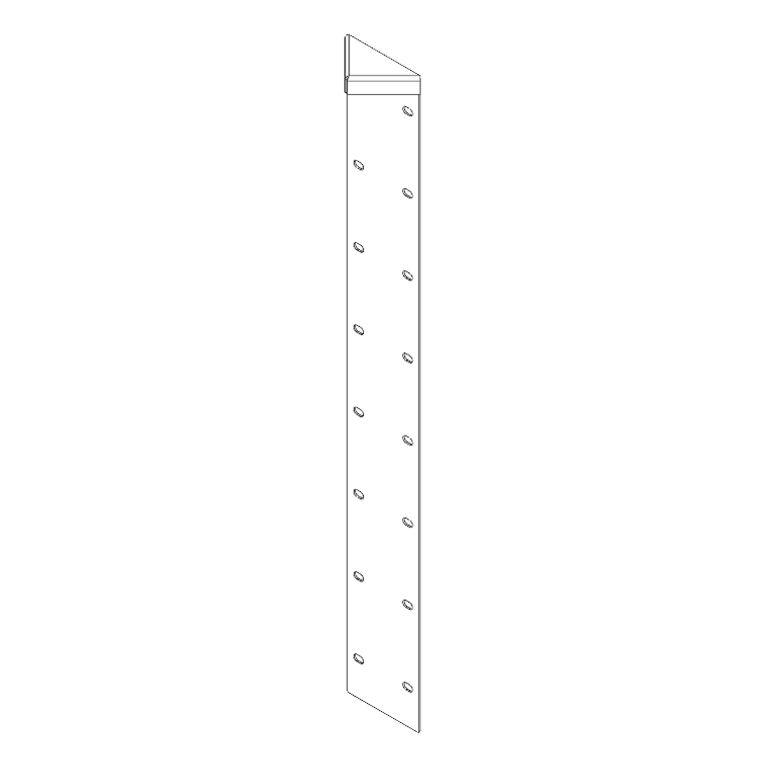 rohový díl Cortenová ocel 180° 80 cm