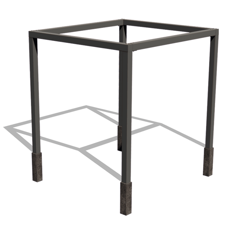 Čtvercová pergola z práškově lakované oceli 274 x 250 cm