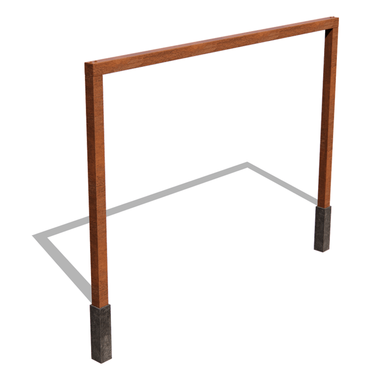 Rovná pergola z cortenové oceli 400 cm