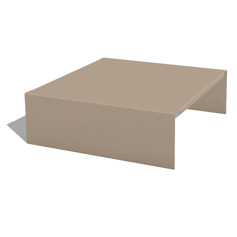 Platforma pro květináč z cortenové oceli 60 x 61 x 20 cm