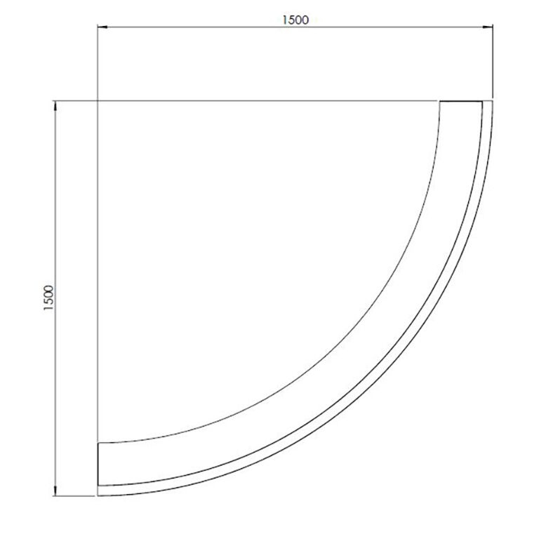 Opěrná zeď vnější křivka z cortenová ocel 150 x 150 cm (výška 30 cm)