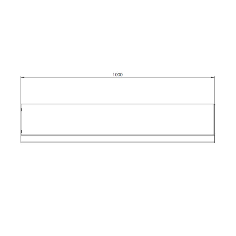 Opěrná zeď rovná z cortenová ocel 100 cm (výška 40 cm)