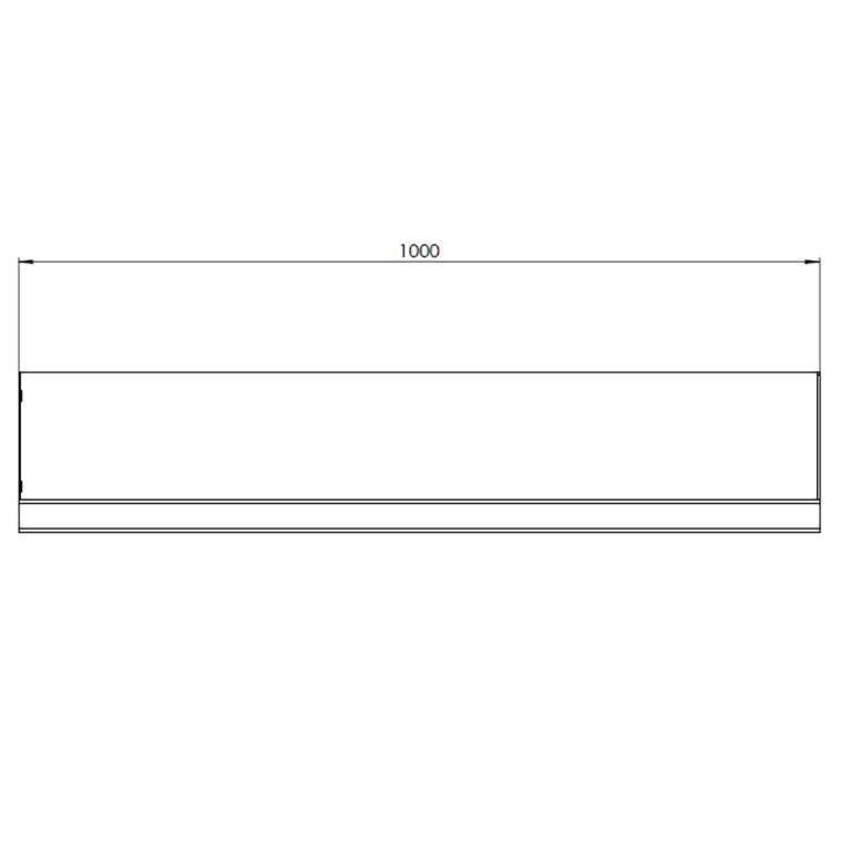 Opěrná zeď rovná z cortenová ocel 100 cm (výška 50 cm)