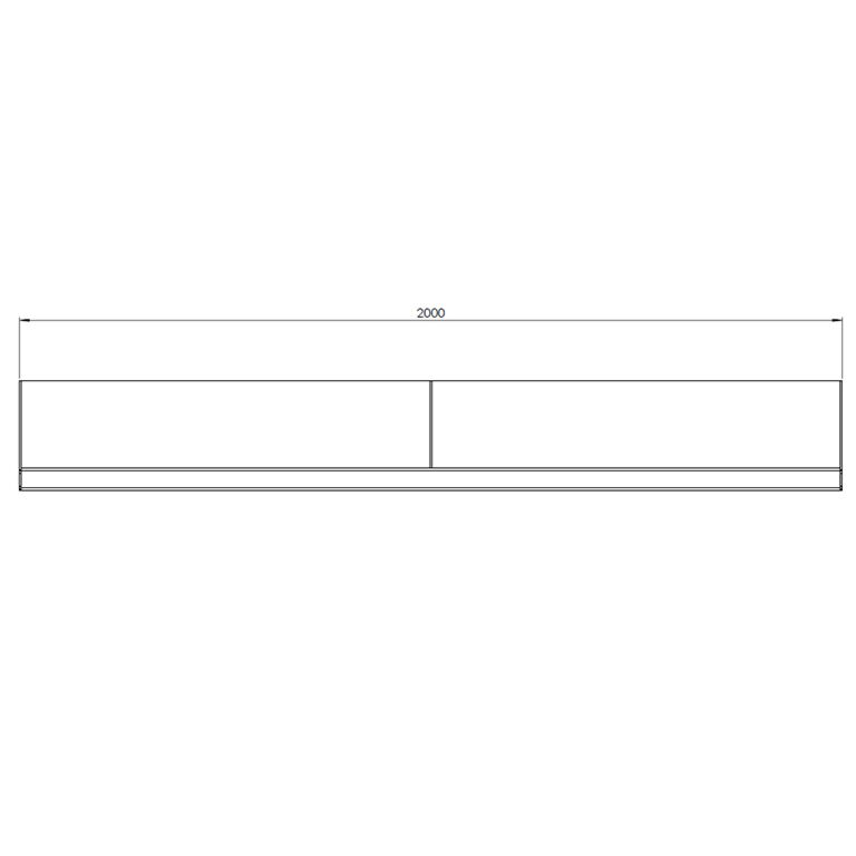 Opěrná zeď rovná z cortenová ocel 200 cm (výška 30 cm)