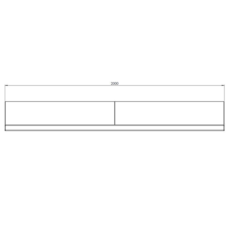 Opěrná zeď rovná z cortenová ocel 200 cm (výška 60 cm)