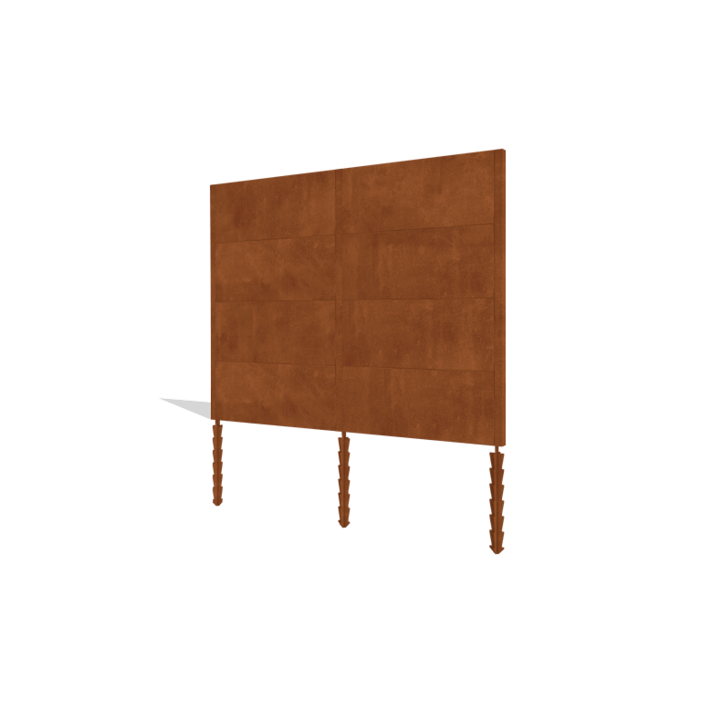 Plot z oceli Corten H4 kompletní sada 258 cm