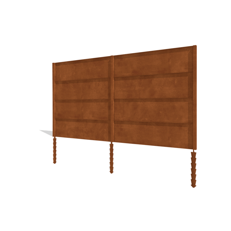 Plot z oceli Corten H4 kompletní sada 378 cm