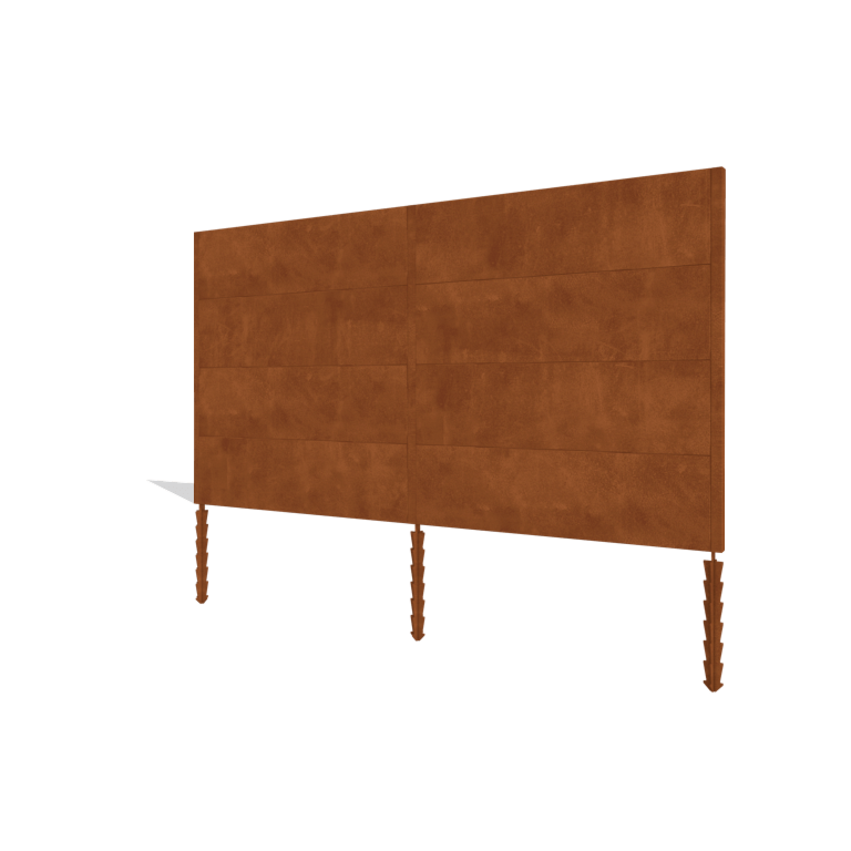Plot z oceli Corten H4 kompletní sada 378 cm