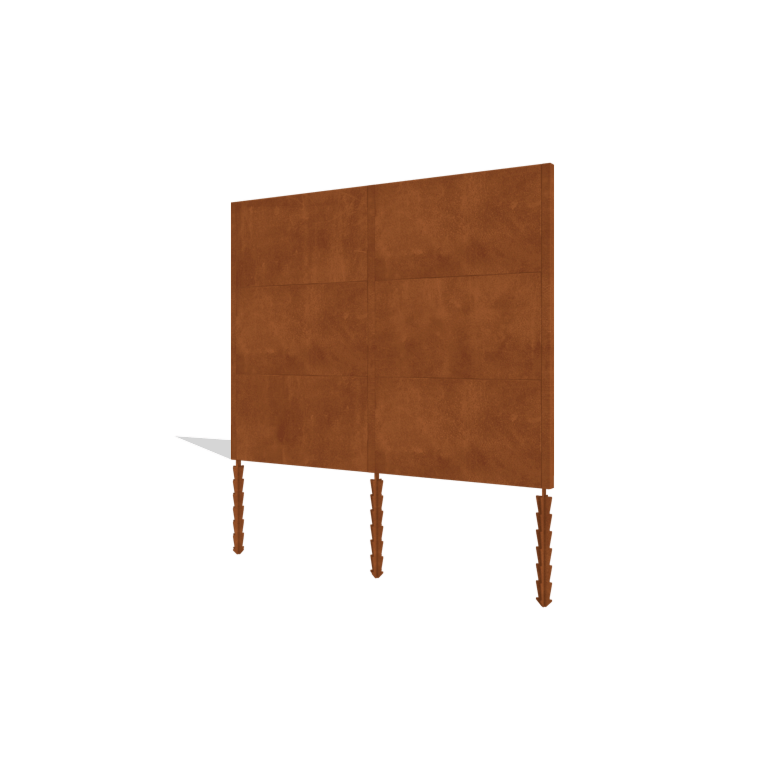 Plot z oceli Corten H3 kompletní sada 258 cm