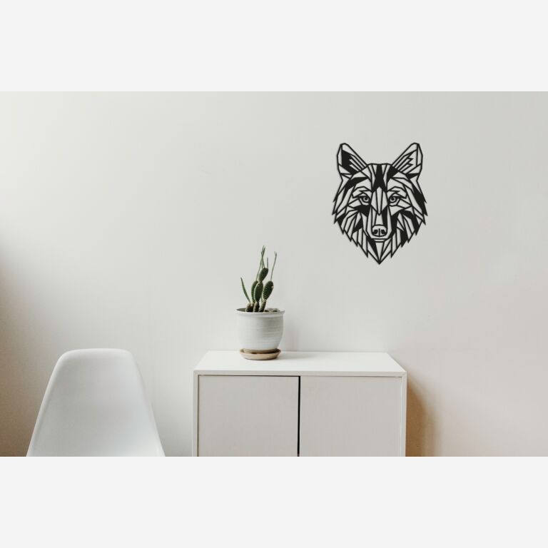 Vlk Kovové dekorace na zeď 1.0