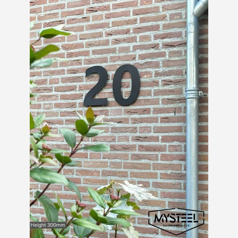 Číslo domu z černá nerezová ocel 3 - 30 cm
