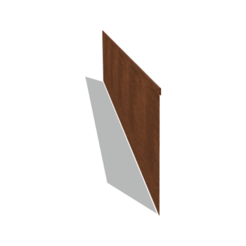 Obrubník zploštělý z cortenové oceli 35 cm (délka 240 cm)