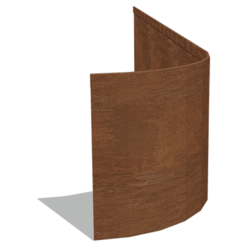 Obrubník zploštělý z cortenové oceli FLEX 35 cm (délka 150 cm)